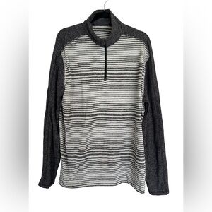 Lululemon Men’s Striped Quarter Zip Pullover Size L EUC